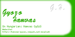 gyozo hamvas business card